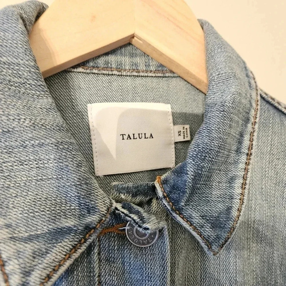 Aritzia Talula Edo Denim Cropped Jean Jacket Wash Size XS. - Picture 15 of 15